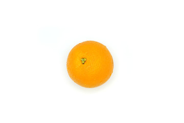 Top view orange fruits isolated on white background      