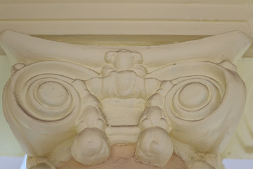 Beautiful architectural detail of vintage Greek-Roman styles columns pattern.