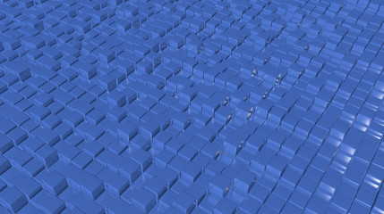 3D Abstract blocks background.