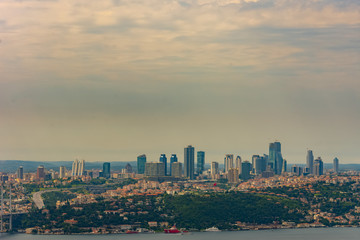 Obraz premium Wonderful view to the city of Istanbul from the hill Camlica