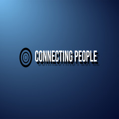Connecting people. Life quote with modern background vector