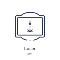 laser icon from traffic signs outline collection. Thin line laser icon isolated on white background.