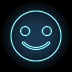 emoji smile neon icon. Simple thin line, outline vector of web, minimalistic icons for UI and UX, website or mobile application