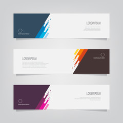 Vector abstract banner design template. Collection of web banner template. Abstract geometric web design banner template. can used for header, footer, layout, letterhed, landing page
