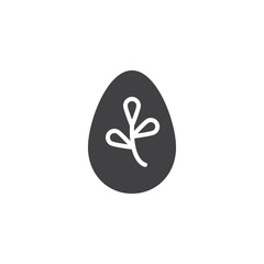 Easter egg decorated with willow flower vector icon. filled flat sign for mobile concept and web design. Easter egg simple solid icon. Symbol, logo illustration. Pixel perfect vector graphics