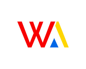 Fototapeta premium Initial Letter WA Logo Template Design
