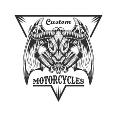 bull bone automotive hand draw vector illustration