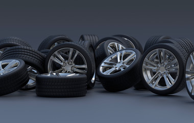 Obraz na płótnie Canvas tire auto cast