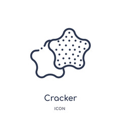 cracker icon from united states outline collection. Thin line cracker icon isolated on white background.