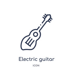 electric guitar icon from united states outline collection. Thin line electric guitar icon isolated on white background.