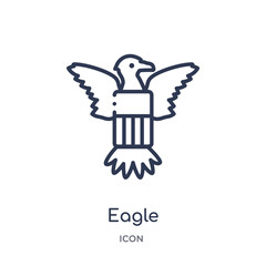 eagle icon from united states outline collection. Thin line eagle icon isolated on white background.