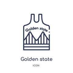 golden state icon from united states outline collection. Thin line golden state icon isolated on white background.