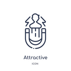attractive icon from startup outline collection. Thin line attractive icon isolated on white background.