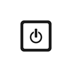 Power button vector icon on white background. Power button icon sign for logo, website, app, ui. Power flat vector icon illustration