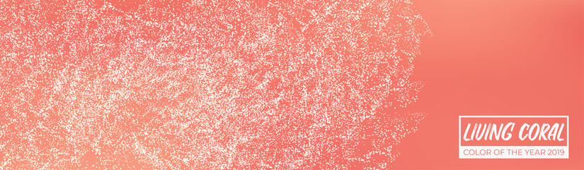 living coral color of the year vector presentation