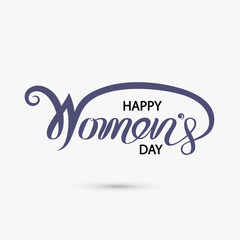 Naklejka na ściany i meble Pink Happy Women's Day Typographical Design Elements. International women's day icon.Women's day symbol. Minimalistic design for international women's day concept.Vector illustration