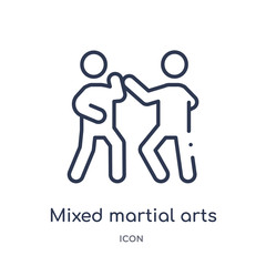 mixed martial arts icon from sport outline collection. Thin line mixed martial arts icon isolated on white background.