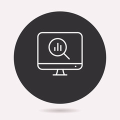 Data analysis - vector icon. Illustration isolated. Simple pictogram.