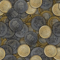 Background of different coins.