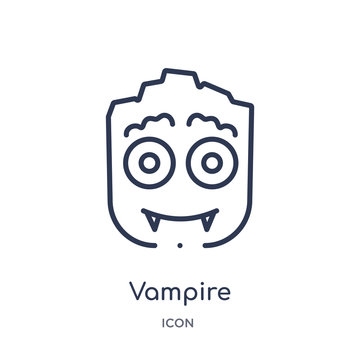 vampire icon from smiles outline collection. Thin line vampire icon isolated on white background.