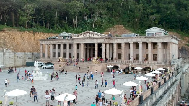 Drone footage of the Temple of Leah in Cebu, Philippines