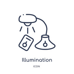 illumination icon from smart home outline collection. Thin line illumination icon isolated on white background.