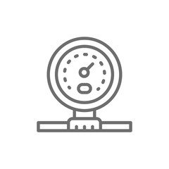 Gas pipeline or water meter line icon.