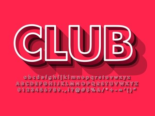 modern and simple outline 3d typeface effect, logotype font for title and headline company identity, with simple cool and clean look compatible with illustrator 10 