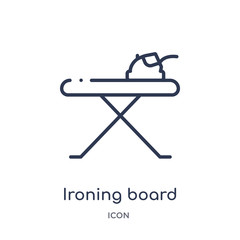 ironing board icon from sew outline collection. Thin line ironing board icon isolated on white background.