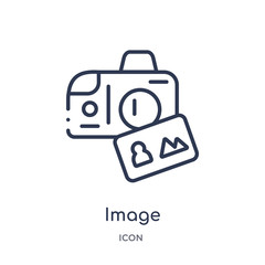 image icon from search engine optimization outline collection. Thin line image icon isolated on white background.