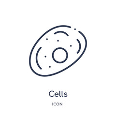 cells icon from science outline collection. Thin line cells icon isolated on white background.
