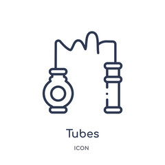 tubes icon from science outline collection. Thin line tubes icon isolated on white background.