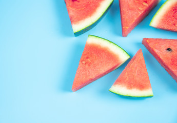 Summer fruit, watermelon with pattern background