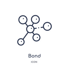 bond icon from science outline collection. Thin line bond icon isolated on white background.