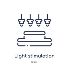 light stimulation icon from sauna outline collection. Thin line light stimulation icon isolated on white background.