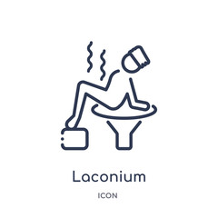 laconium icon from sauna outline collection. Thin line laconium icon isolated on white background.