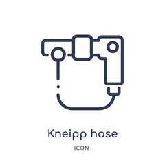 kneipp hose icon from sauna outline collection. Thin line kneipp hose icon isolated on white background.
