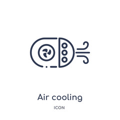 Obraz premium air cooling icon from sauna outline collection. Thin line air cooling icon isolated on white background.