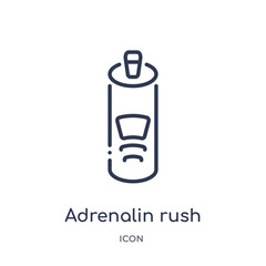 adrenalin rush icon from sauna outline collection. Thin line adrenalin rush icon isolated on white background.