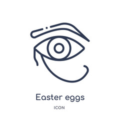 easter eggs icon from religion outline collection. Thin line easter eggs icon isolated on white background.