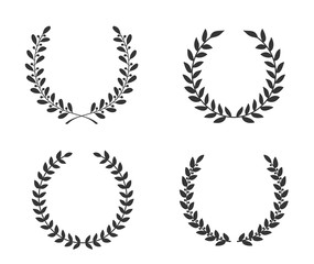 Hand Drawn Laurel Wreaths