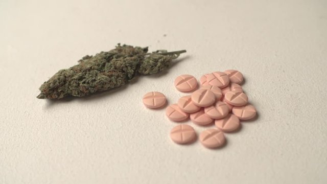 Weed and pills. Studio
