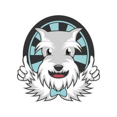 beard dog mascot vector illustration amazing design for your company or brand