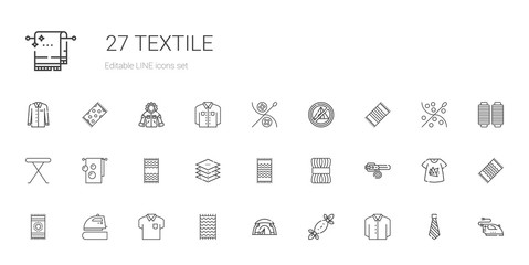 textile icons set