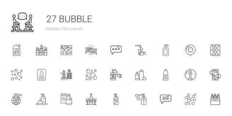 bubble icons set