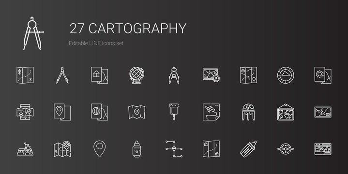 Cartography Icons Set