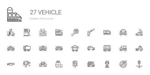 vehicle icons set