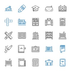 school icons set