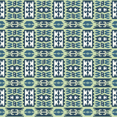 Geometric tribal colored seamless pattern. Saved in swatches.