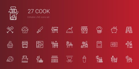 cook icons set